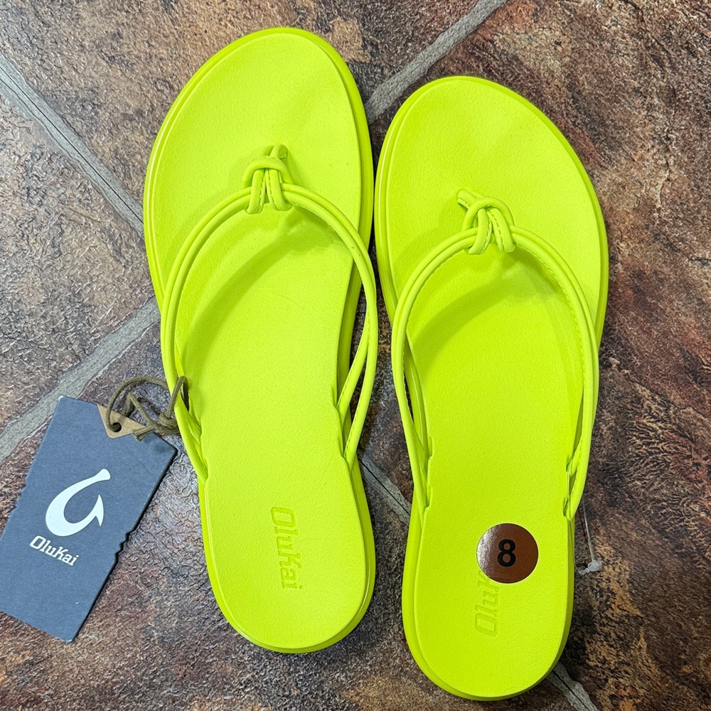 OluKai Neon Yellow Women's Sandals